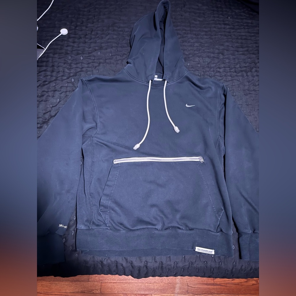 Nike black standard issue Hoodie with Zip Pocket